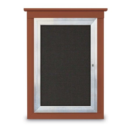 United Visual Products Single Door Enclosed Cathedral Letterboa UV1302CD-WHITE-BLUE